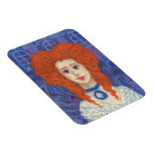 Magnet Flexible Cheveux rouges, fille gingembre rococo fibre art b (Côté Droit)