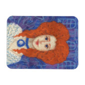 Magnet Flexible Cheveux rouges, fille gingembre rococo fibre art b (Horizontal)