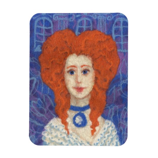 Magnet Flexible Cheveux rouges, fille gingembre rococo fibre art b (Vertical)