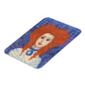 Magnet Flexible Cheveux rouges, fille gingembre rococo fibre art b (Côté Gauche)