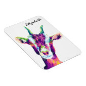Magnet Flexible Chèvre d'art pop coloré personnalisée (Côté Droit)