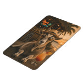 Magnet Flexible Chèvre de plage cool avec cocktail (Côté Gauche)