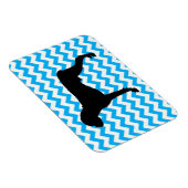 Magnet Flexible Chevron Bébé Bleu Avec Boxer Silhouette (Côté Droit)