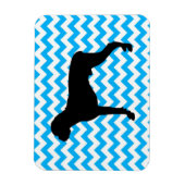 Magnet Flexible Chevron Bébé Bleu Avec Boxer Silhouette (Vertical)