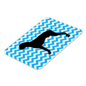 Magnet Flexible Chevron Bébé Bleu Avec Boxer Silhouette (Côté Gauche)