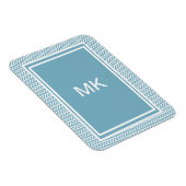 Magnet Flexible Chevron bleu avec Monogramme (Côté Droit)