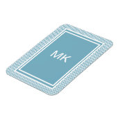 Magnet Flexible Chevron bleu avec Monogramme (Côté Gauche)
