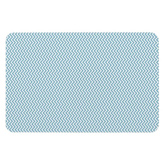 Magnet Flexible Chevron bleu avec Monogramme (Horizontal)