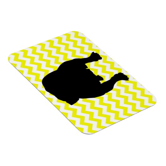 Magnet Flexible Chevron jaune citron Avec Ombre Chien-taureau Angl (Côté Droit)
