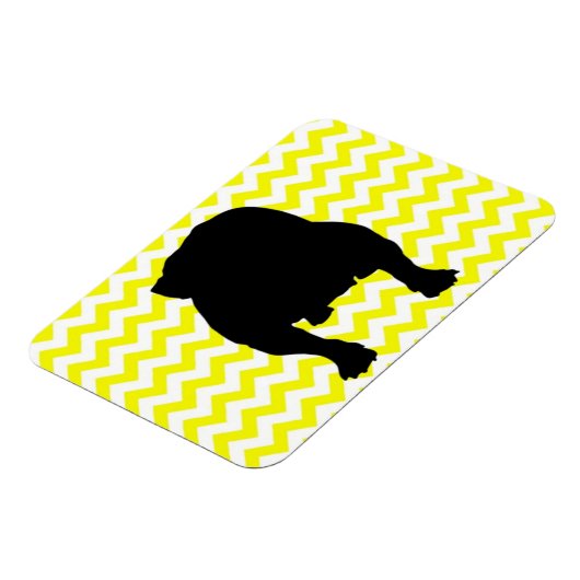 Magnet Flexible Chevron jaune citron Avec Ombre Chien-taureau Angl (Côté Gauche)
