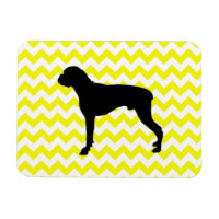 Chevron jaune citron avec silhouette de boîte