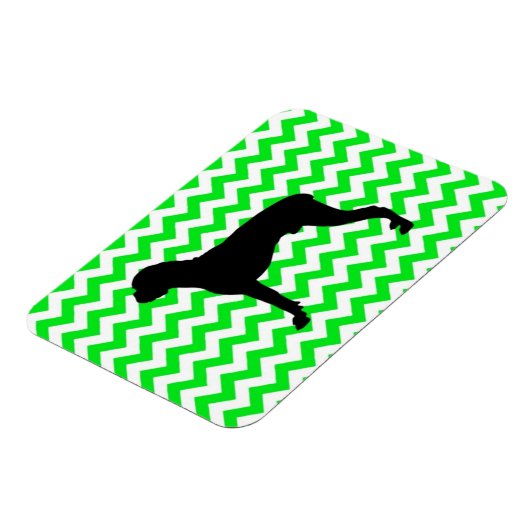 Magnet Flexible Chevron vert irlandais avec silhouette de boîte (Côté Gauche)