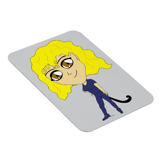 Magnet Flexible Chibi avec un chat comme une queue (Côté Droit)