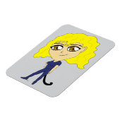 Magnet Flexible Chibi avec un chat comme une queue (Côté Gauche)