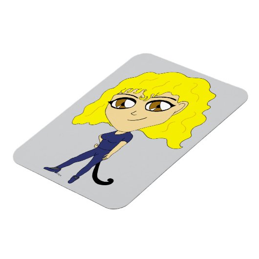 Magnet Flexible Chibi avec un chat comme une queue (Côté Gauche)