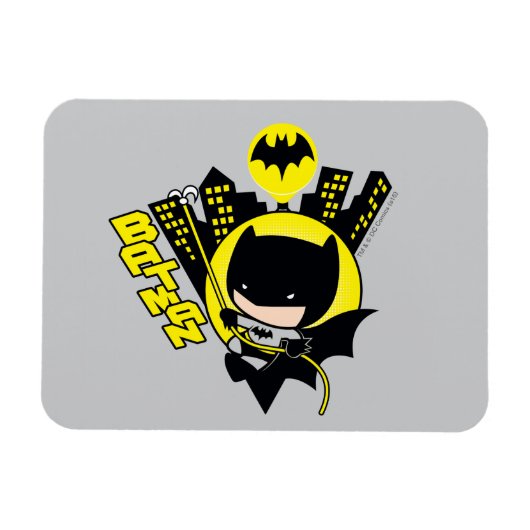 Magnet Flexible Chibi Batman Évolue La Ville (Horizontal)