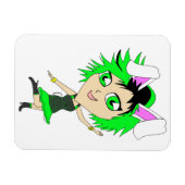 Magnet Flexible chibi bunnygirl (Horizontal)