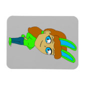 Magnet Flexible chibi bunnygirl (Horizontal)