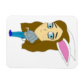 Magnet Flexible chibi bunnygirl (Horizontal)