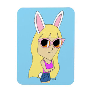 Magnet Flexible chibi bunnygirl