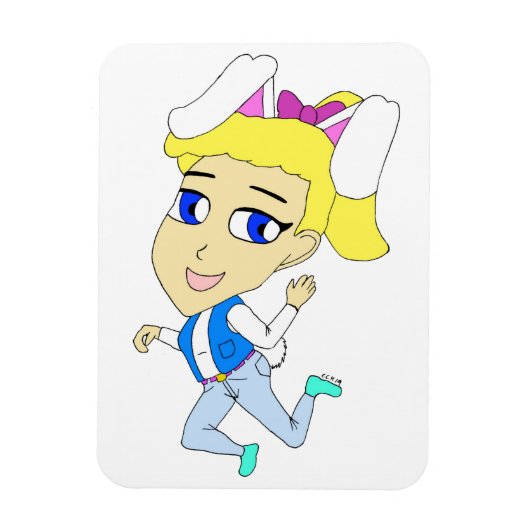 Magnet Flexible chibi bunnygirl (Vertical)