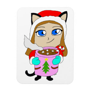 Magnet Flexible chibi catgirl