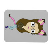 Magnet Flexible chibi catgirl (Horizontal)
