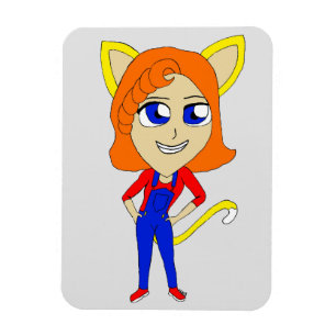 Magnet Flexible chibi catgirl