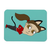 Magnet Flexible chibi catgirl (Horizontal)