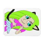 Magnet Flexible chibi catgirl (Horizontal)