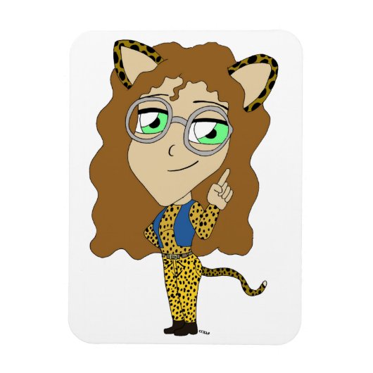 Magnet Flexible chibi catgirl (Vertical)