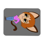 Magnet Flexible chibi catgirl aimant (Horizontal)