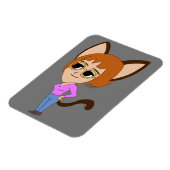 Magnet Flexible chibi catgirl aimant (Côté Gauche)