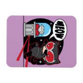 Magnet Flexible Chibi Catwoman à voler un diamant (Horizontal)