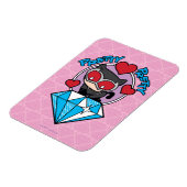 Magnet Flexible Chibi Catwoman assise Sur Le Grand Diamant (Côté Gauche)