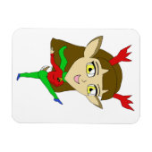 Magnet Flexible chibi danser la fille de rennes (Horizontal)