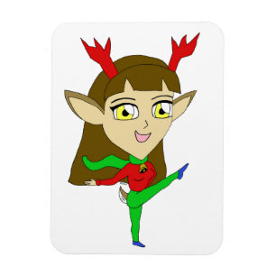 Magnet Flexible chibi danser la fille de rennes