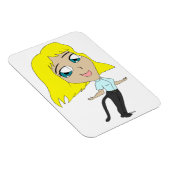 Magnet Flexible chibi fille avec une queue (Côté Droit)