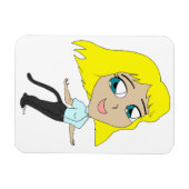Magnet Flexible chibi fille avec une queue (Horizontal)