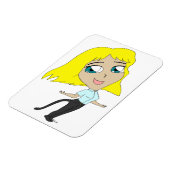 Magnet Flexible chibi fille avec une queue (Côté Gauche)