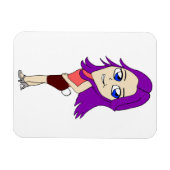 Magnet Flexible chibi fille avec une queue de lapin (Horizontal)