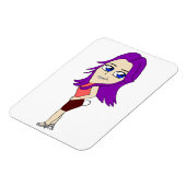 Magnet Flexible chibi fille avec une queue de lapin (Côté Gauche)