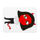 Magnet Flexible chibi fille diable (Horizontal)