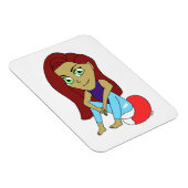 Magnet Flexible chibi foxy fille (Côté Droit)
