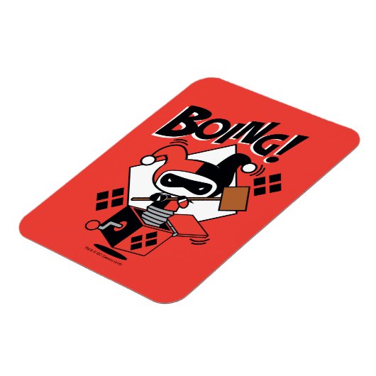 Magnet Flexible Chibi Harley-Quinn-In-A-Box Avec Marteau (Côté Gauche)