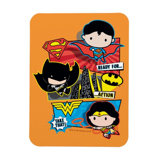 Magnet Flexible Chibi Héros Prêts À L'Action ! (Vertical)