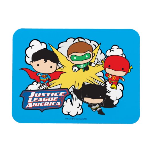 Magnet Flexible Chibi Justice League of America Explosion (Horizontal)