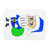 Magnet Flexible chibi Santa Claus (Horizontal)