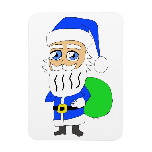 Magnet Flexible chibi Santa Claus (Vertical)
