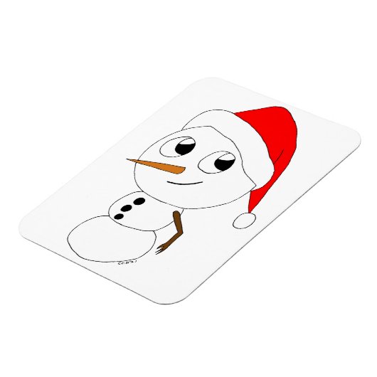 Magnet Flexible chibi snowman (Côté Gauche)